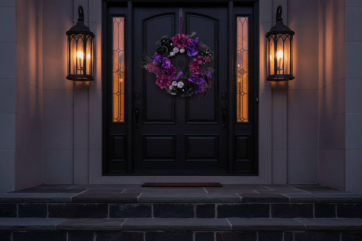 Front Door at Dusk