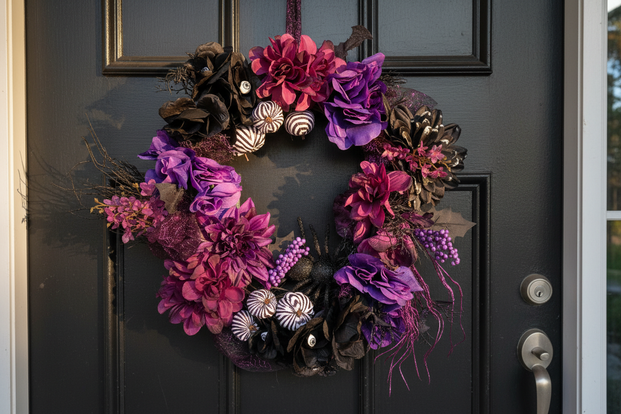 Spooky Halloween Wreath - Golden Sunlight