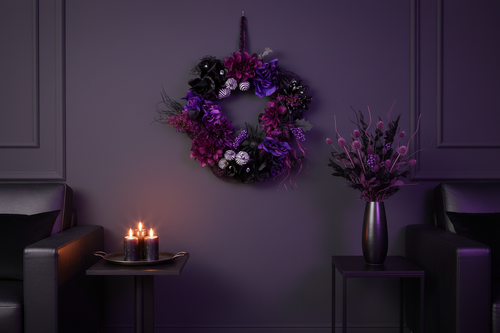 Spooky Halloween Wreath - Modern Gothic